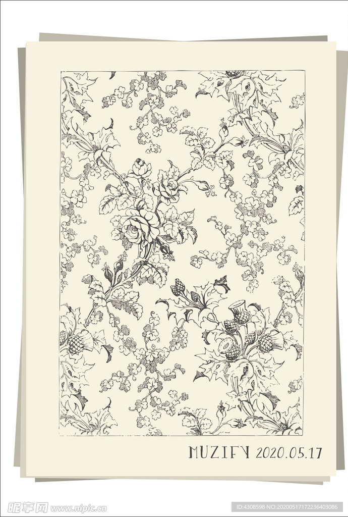 黄花蓟 花卉底纹