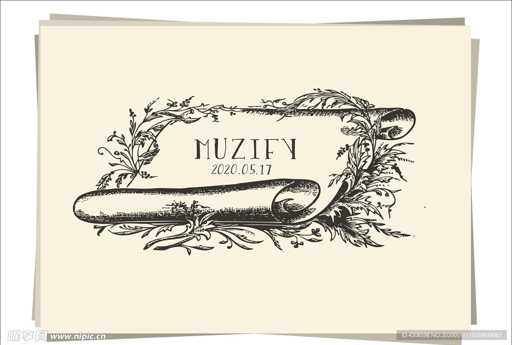 画卷 花纹边框设计