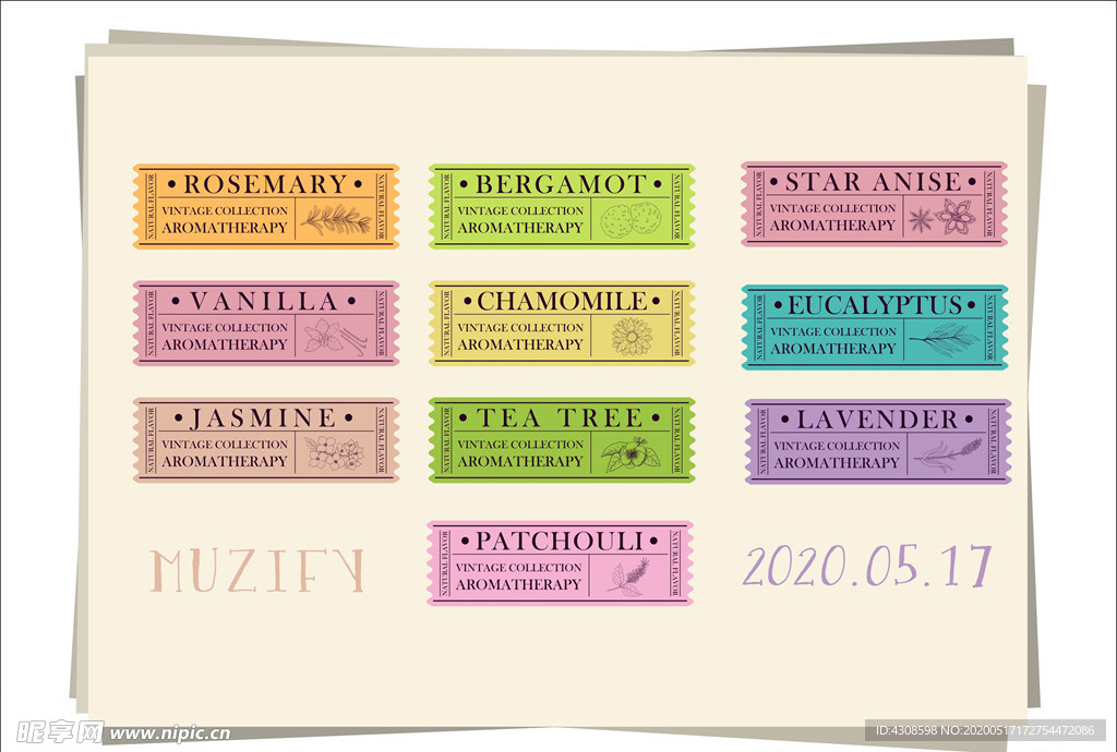 10款入花卉标签设计