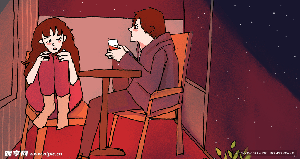 情侣插画