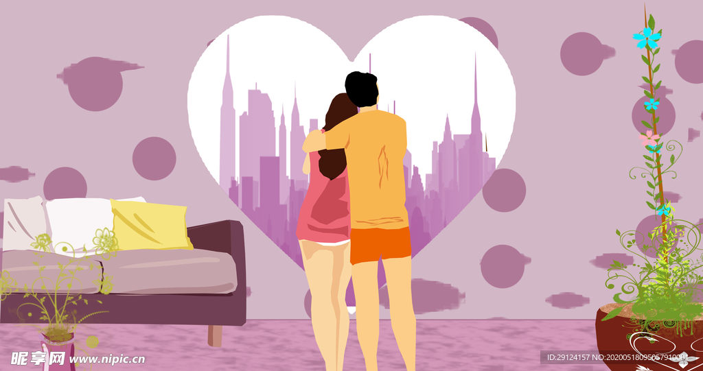 情侣插画