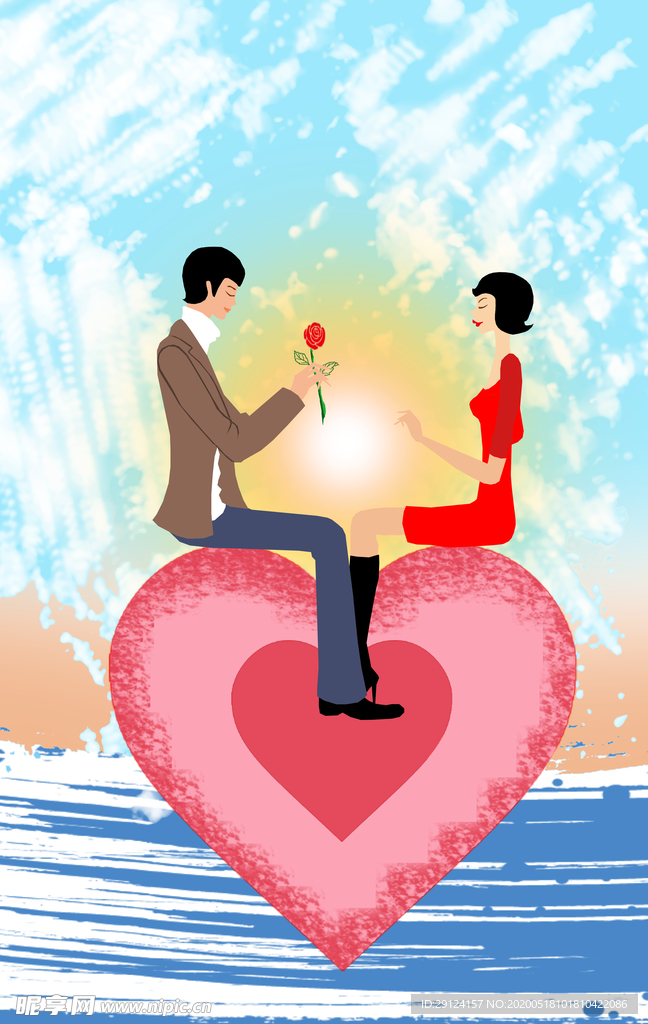 情侣插画