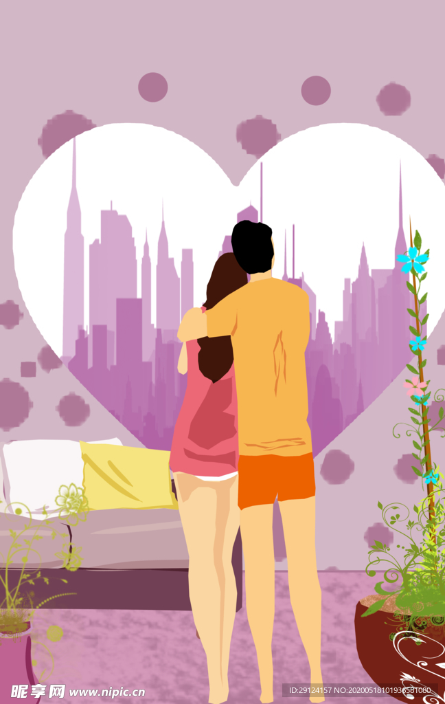情侣插画
