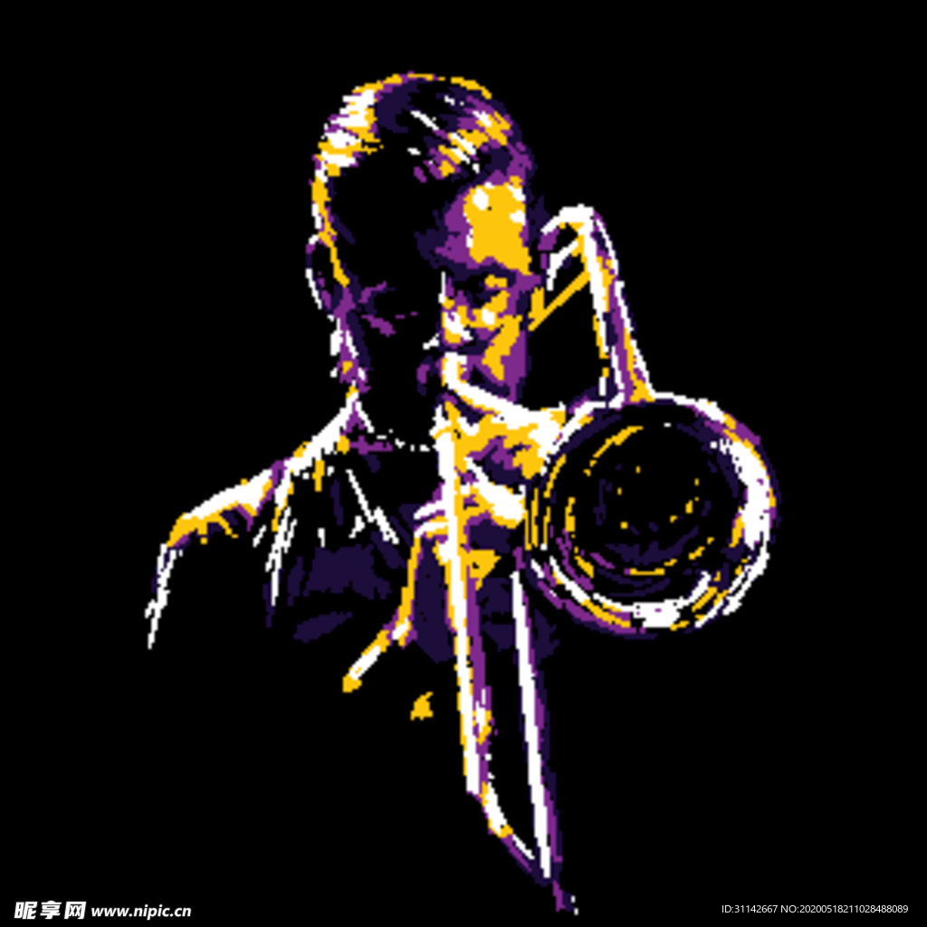 长号演奏简笔画