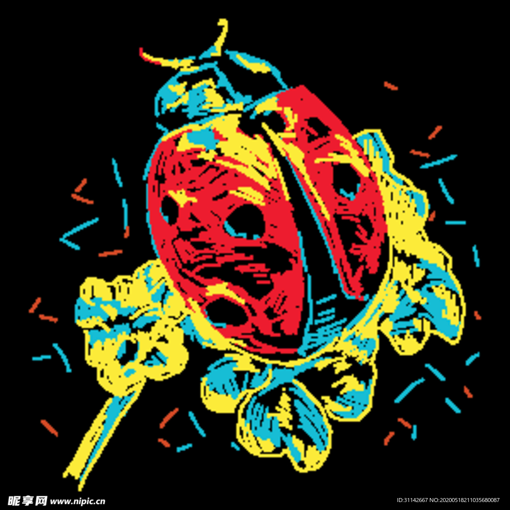 七星瓢虫简笔画