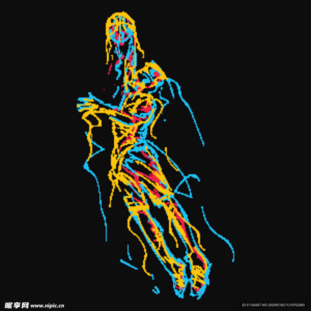 篮球运动员简笔画