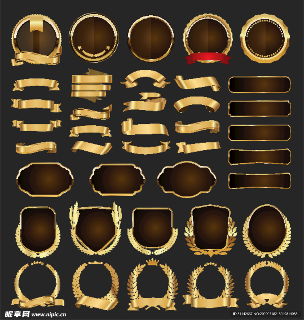 徽标环纹素材合集