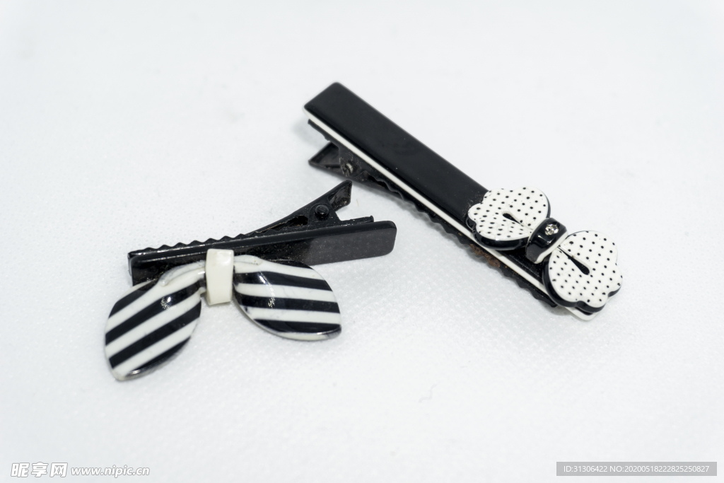 黑白蝴蝶结发卡