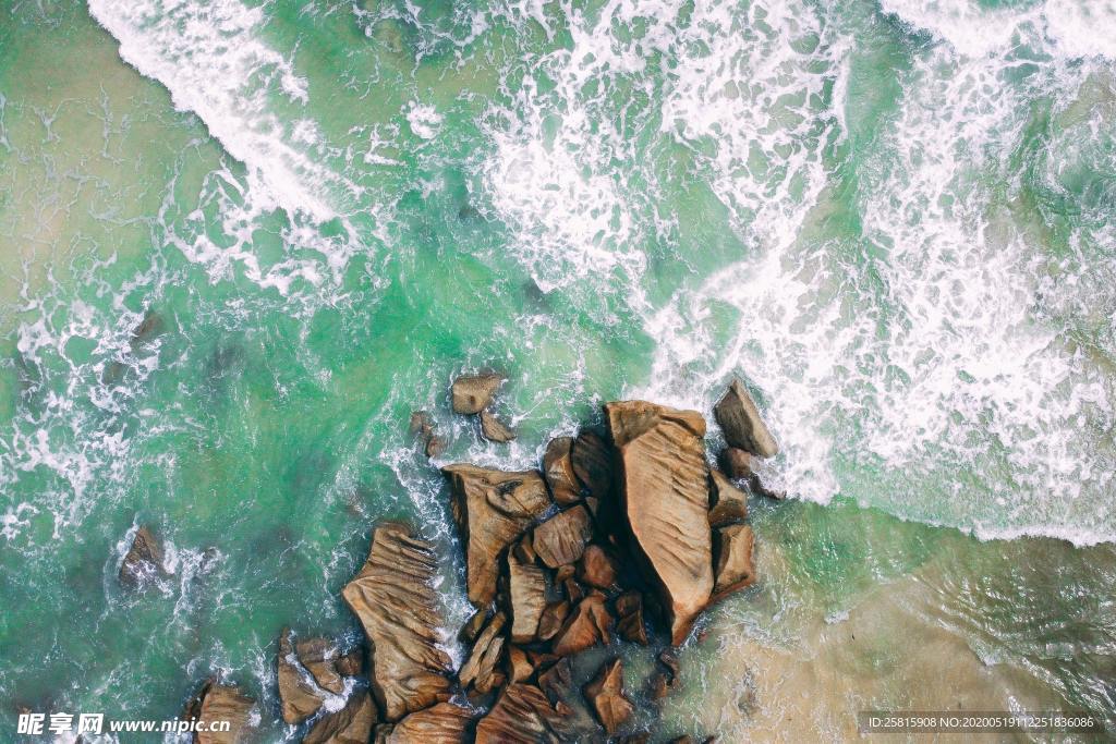 海滩沙滩俯瞰图片