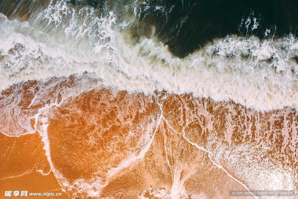 海滩沙滩俯瞰图片