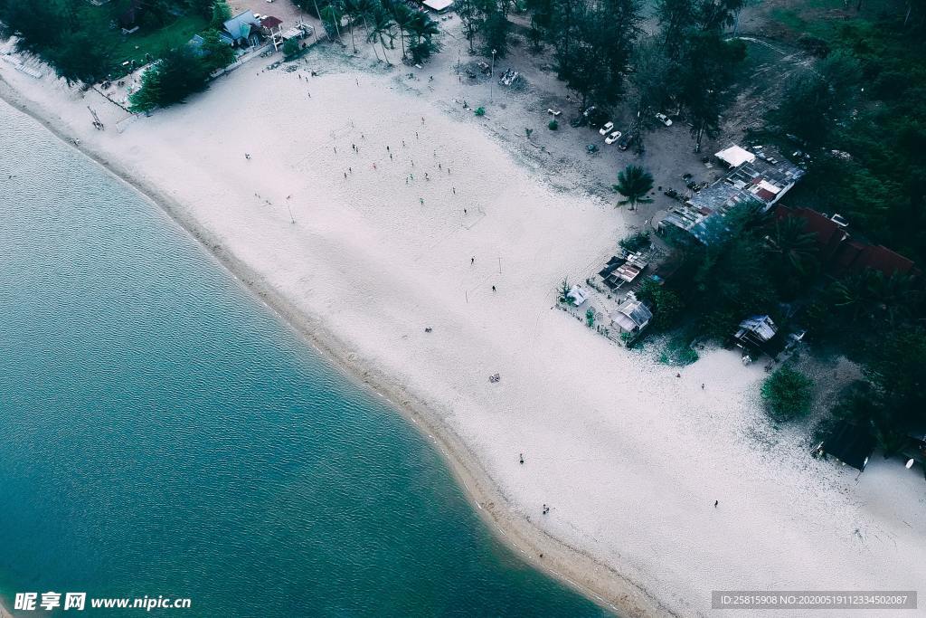海滩沙滩俯瞰图片