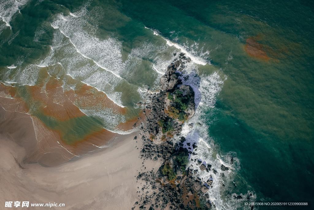 海滩沙滩俯瞰图片