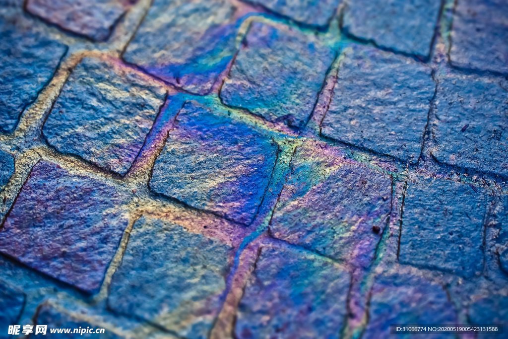 蓝色路面纹理背景