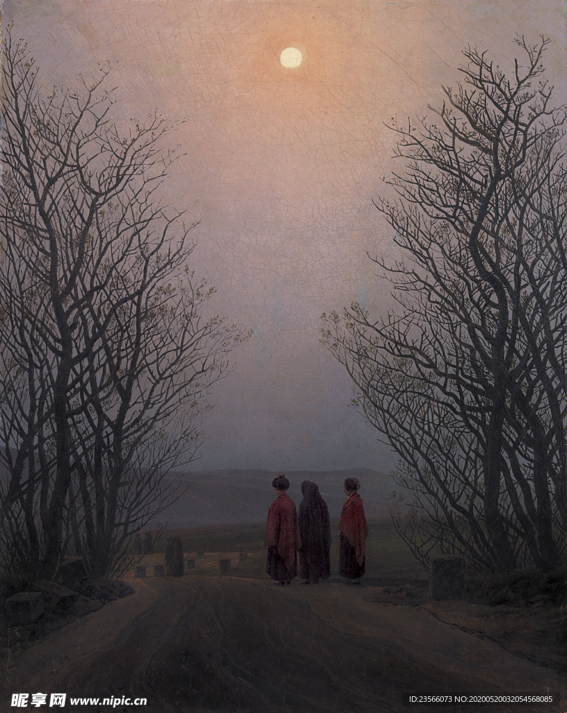 暗色风格古典风景油画