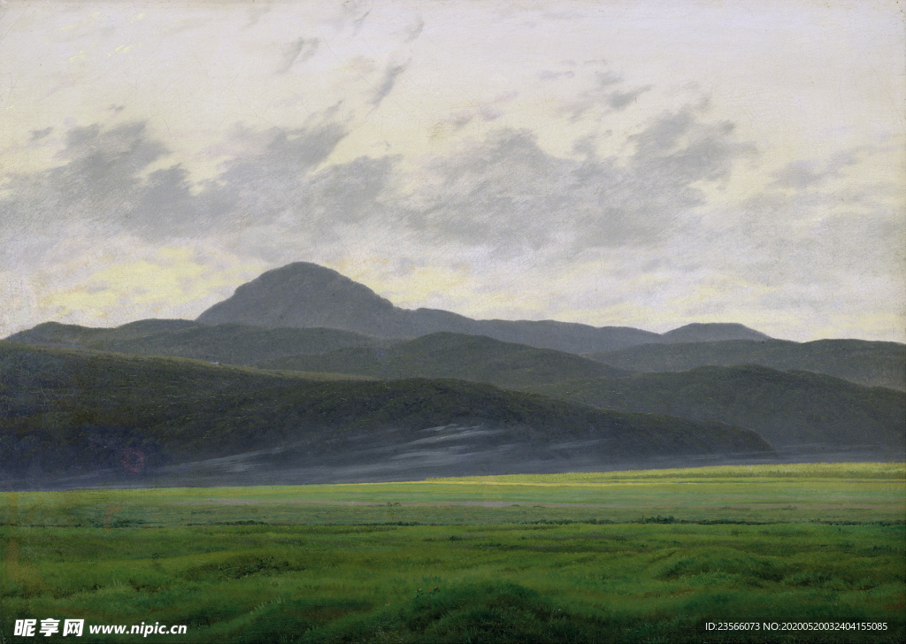 暗色风格古典风景油画