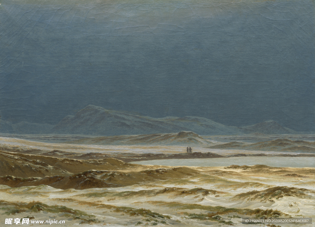 暗色风格古典风景油画