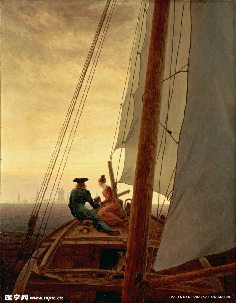 暗色风格古典风景油画