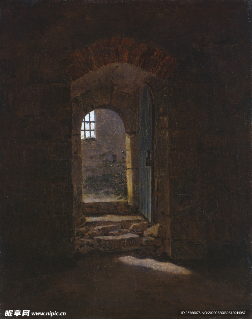 暗色风格古典风景油画