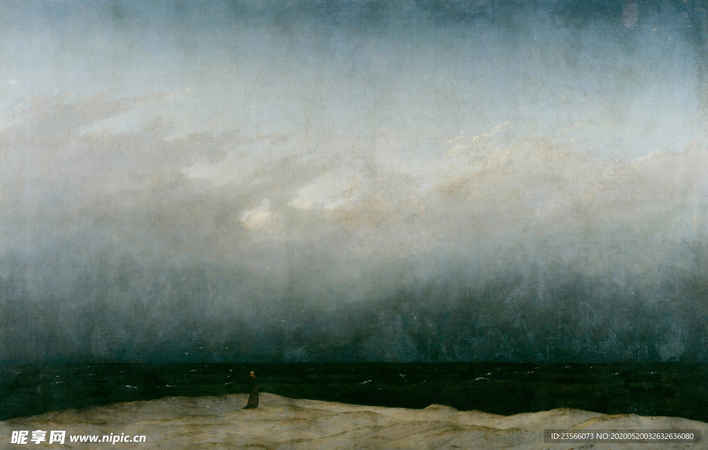 暗色风格古典风景油画