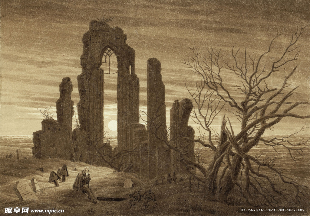 暗色风格古典油画