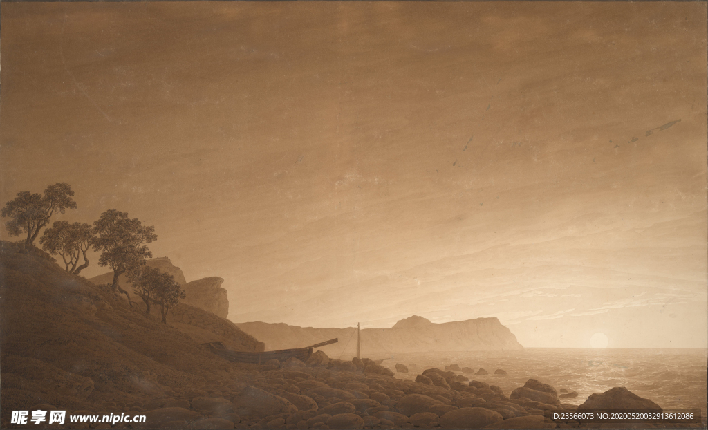 暗色风格古典油画