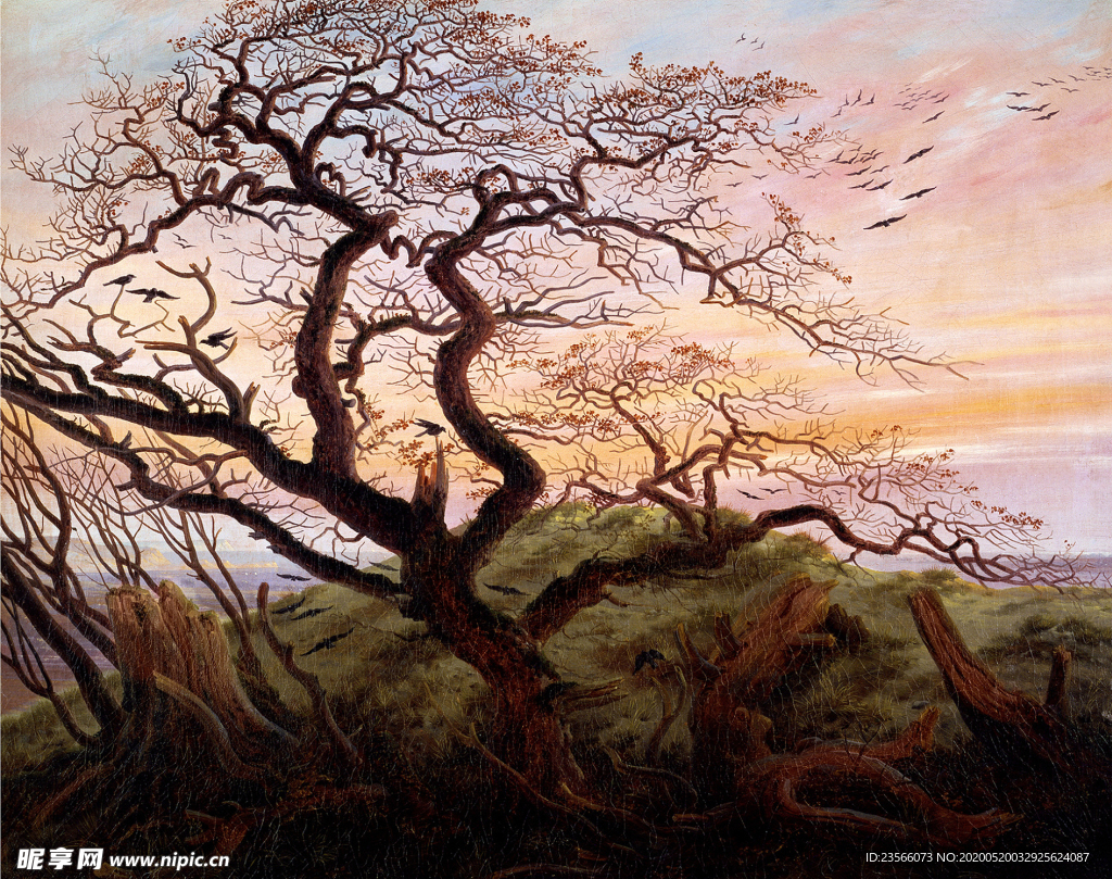 暗色风格古典油画