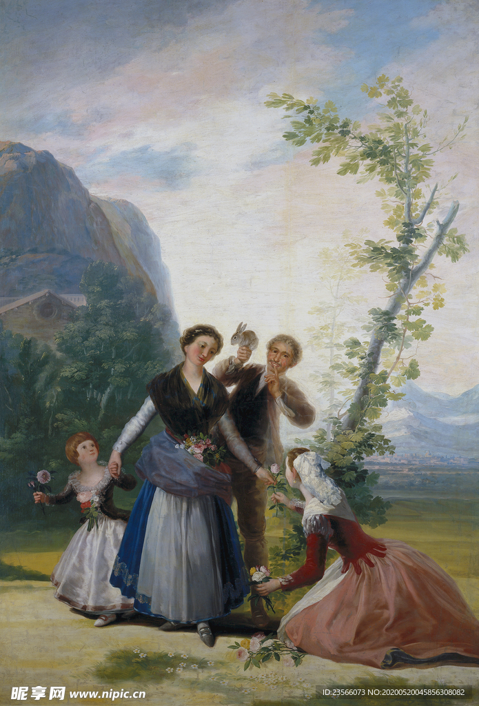 欧式古典人物油画作品