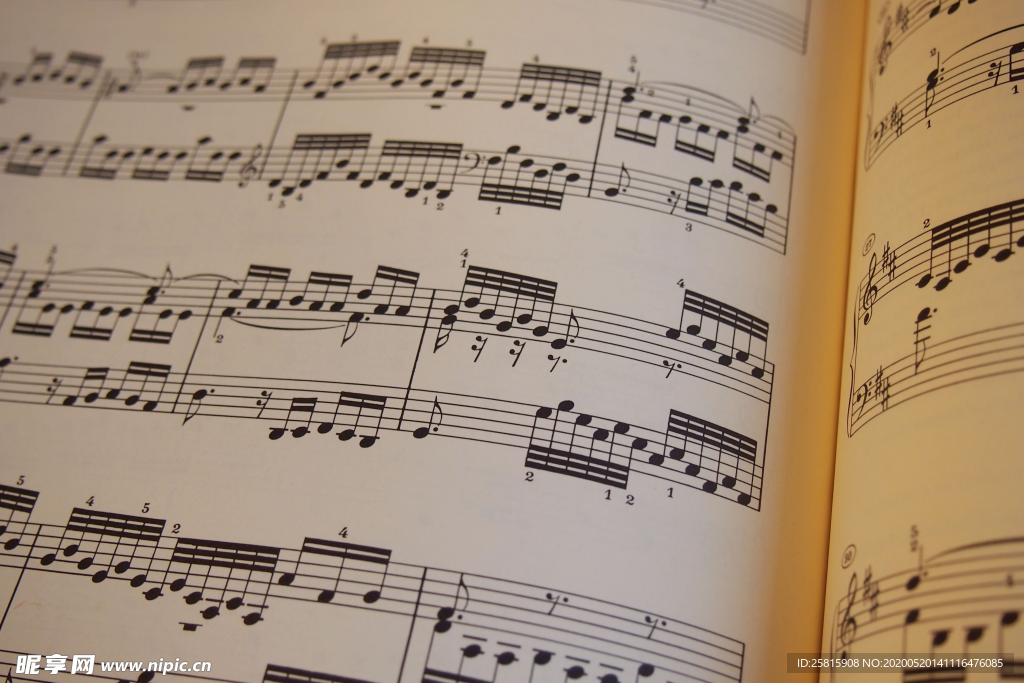 乐曲音符歌谱图片