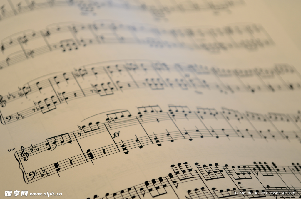乐曲音符歌谱图片