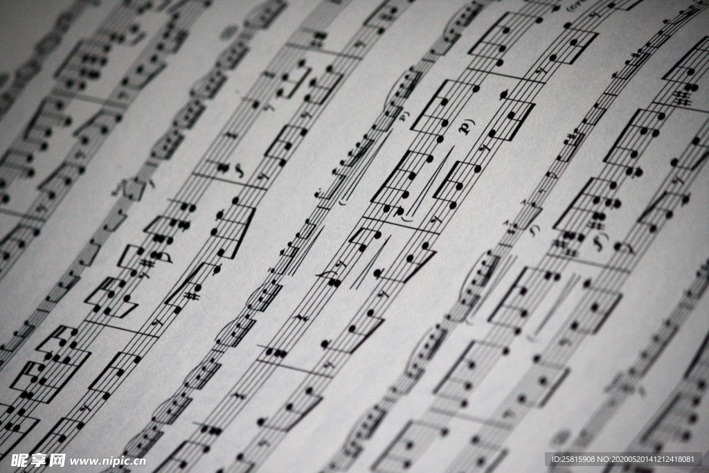 乐曲音符歌谱图片
