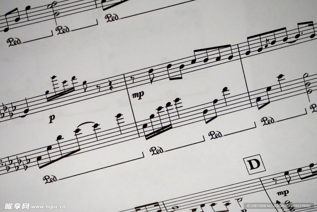 乐曲音符歌谱图片