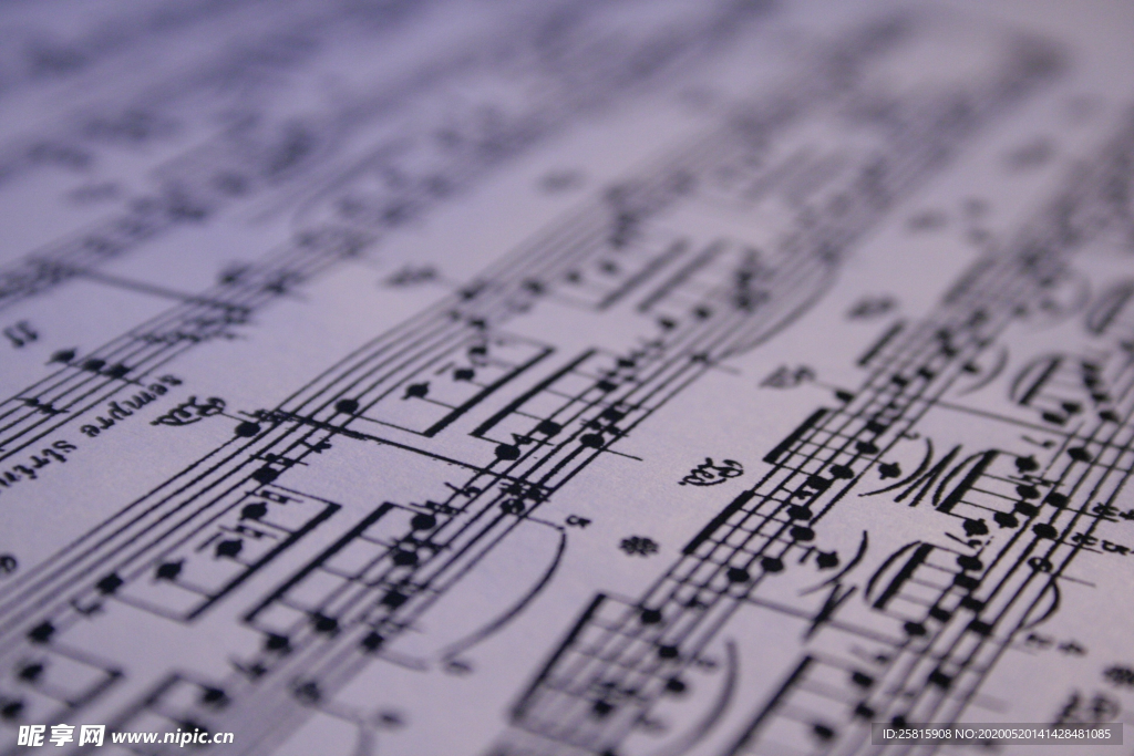 乐曲音符歌谱图片