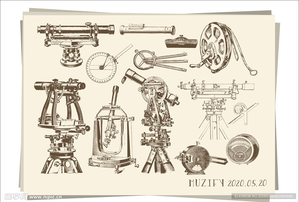 12款入精密仪器手绘稿