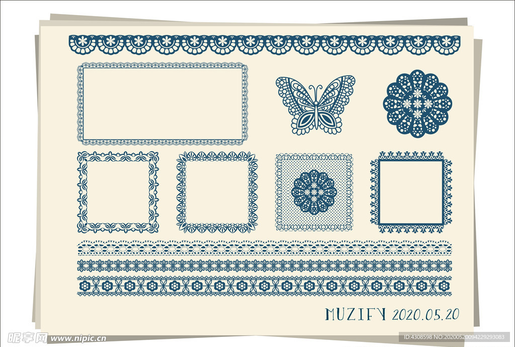 12款入花边蕾丝手绘稿