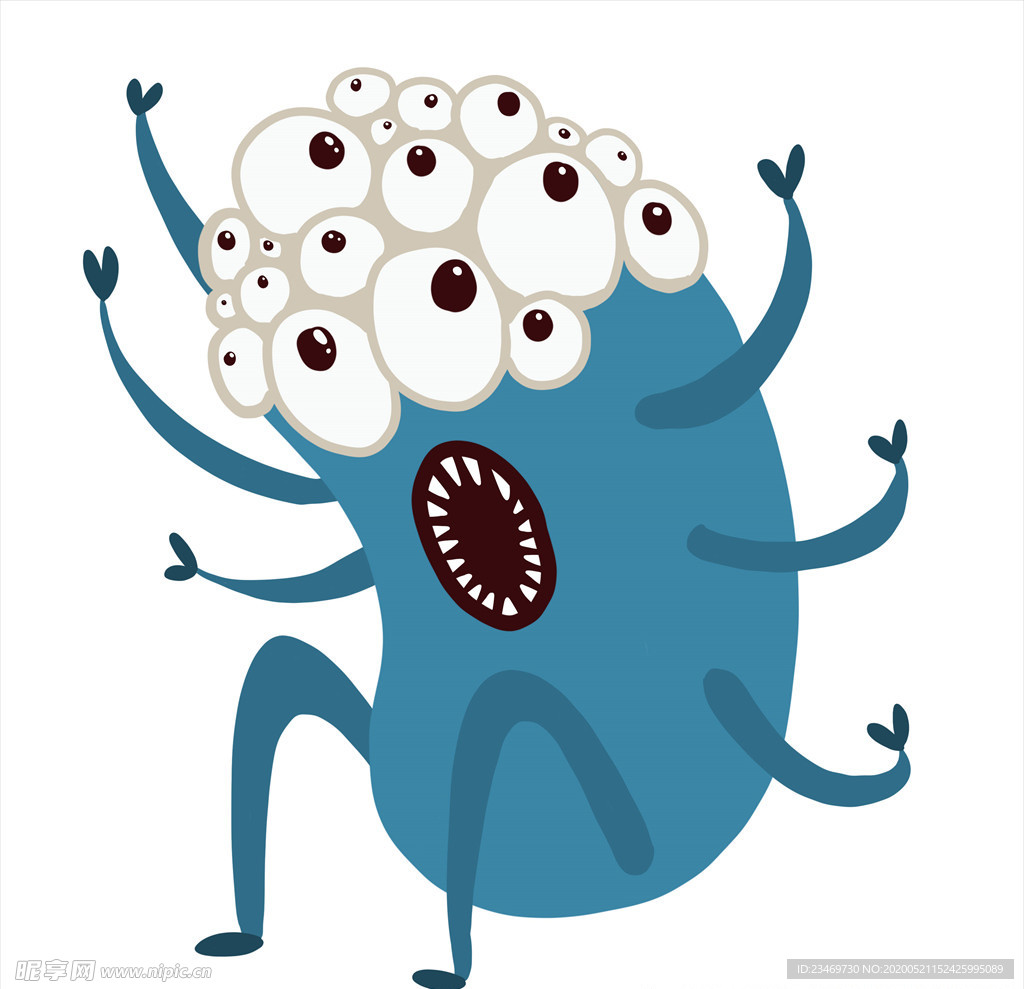 细菌 矢量细菌 卡通细菌 手绘
