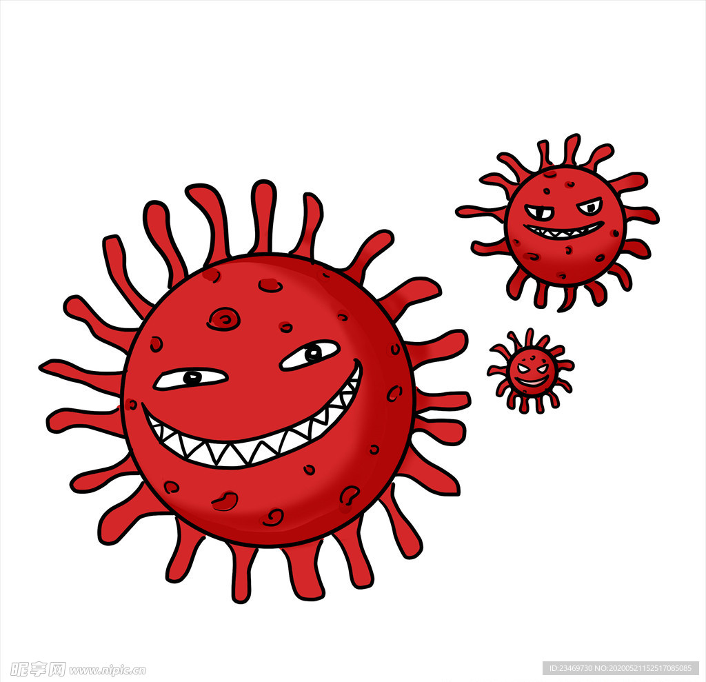 细菌 矢量细菌 卡通细菌 手绘