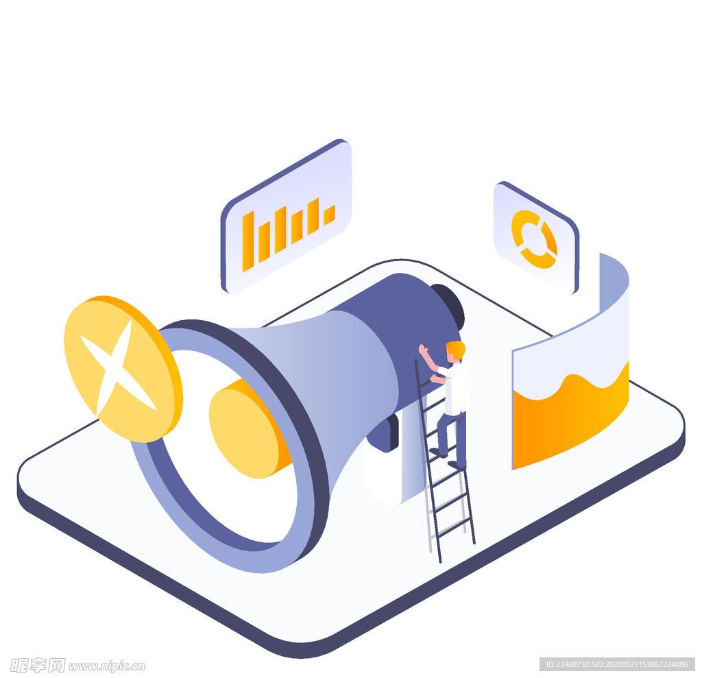 扬声器 呼喊 卡通 夸张 喇叭