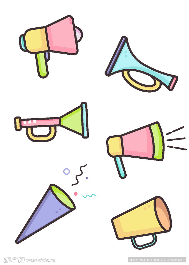 扬声器 呼喊 卡通 夸张 喇叭