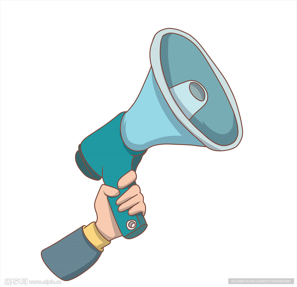 扬声器 呼喊 卡通 夸张 喇叭