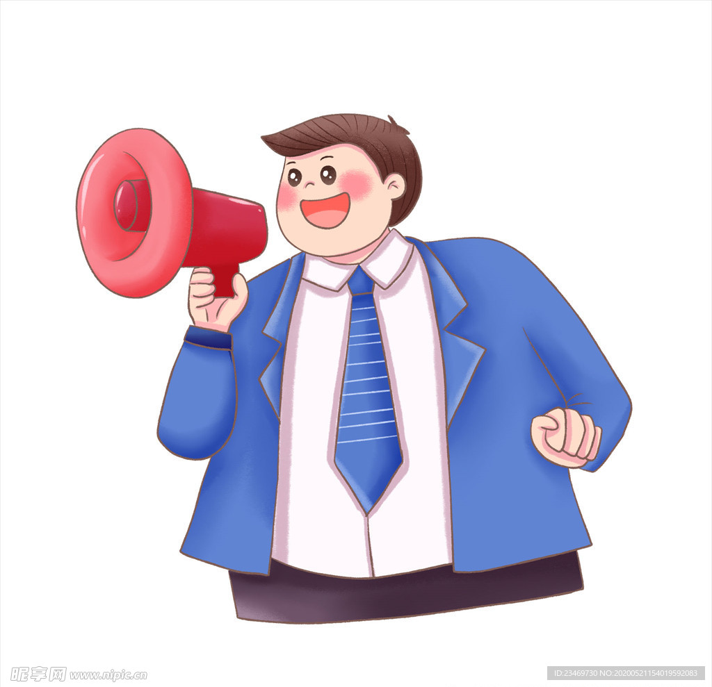 扬声器 呼喊 卡通 夸张 喇叭