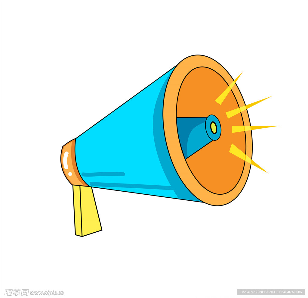 扬声器 呼喊 卡通 夸张 喇叭