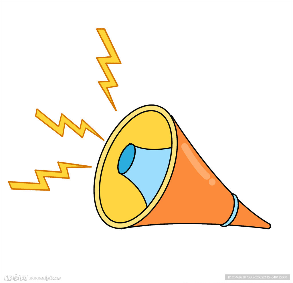 扬声器 呼喊 卡通 夸张 喇叭