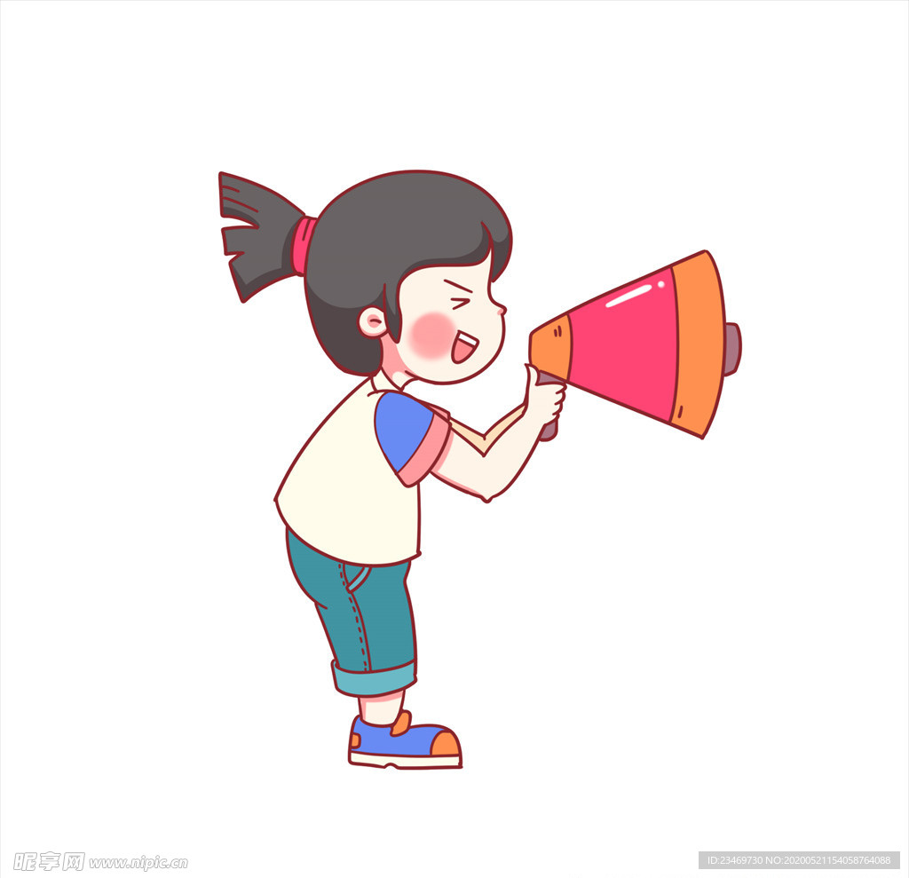 扬声器 呼喊 卡通 夸张 喇叭