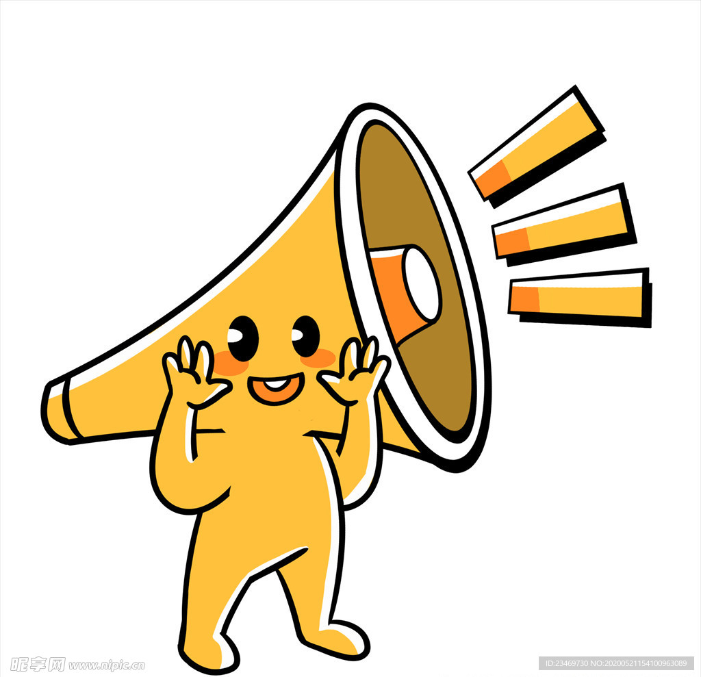 扬声器 呼喊 卡通 夸张 喇叭