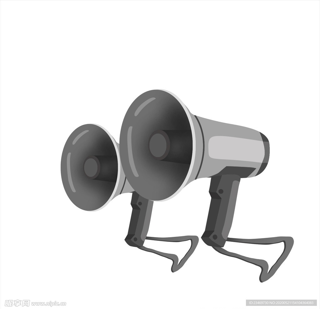 扬声器 呼喊 卡通 夸张 喇叭