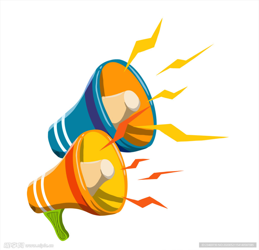 扬声器 呼喊 卡通 夸张 喇叭