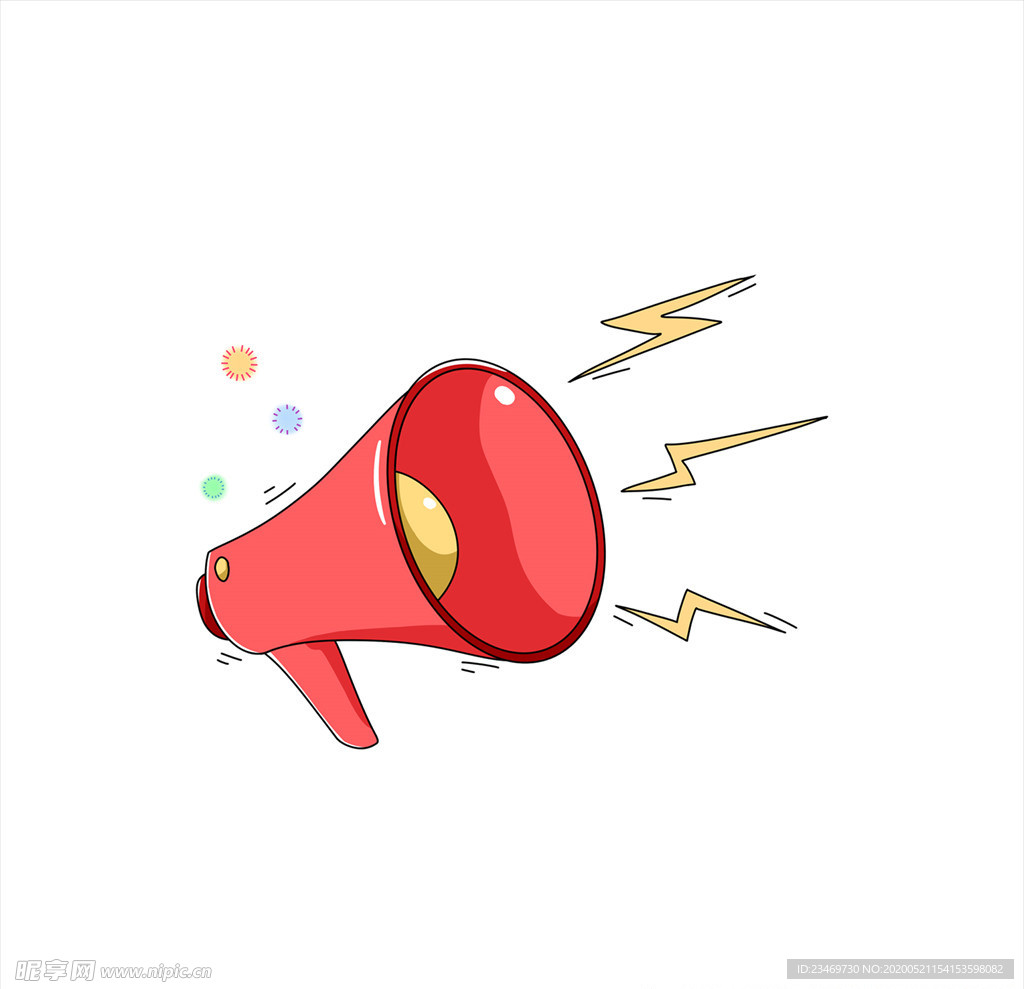扬声器 呼喊 卡通 夸张 喇叭