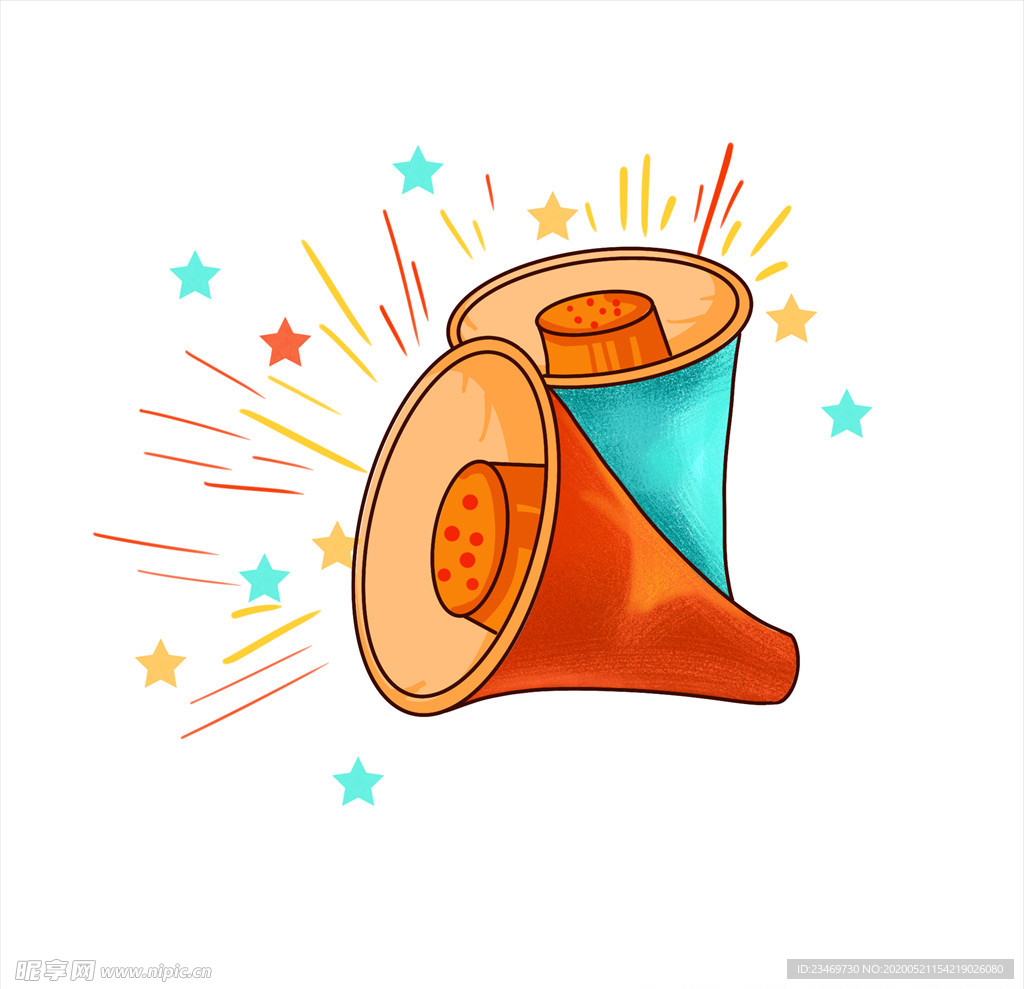 扬声器 呼喊 卡通 夸张 喇叭