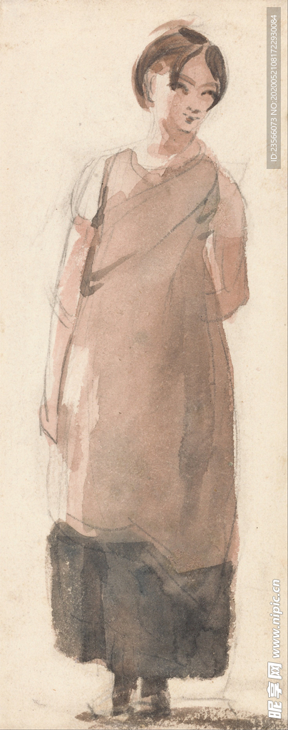 复古人物形象绘画