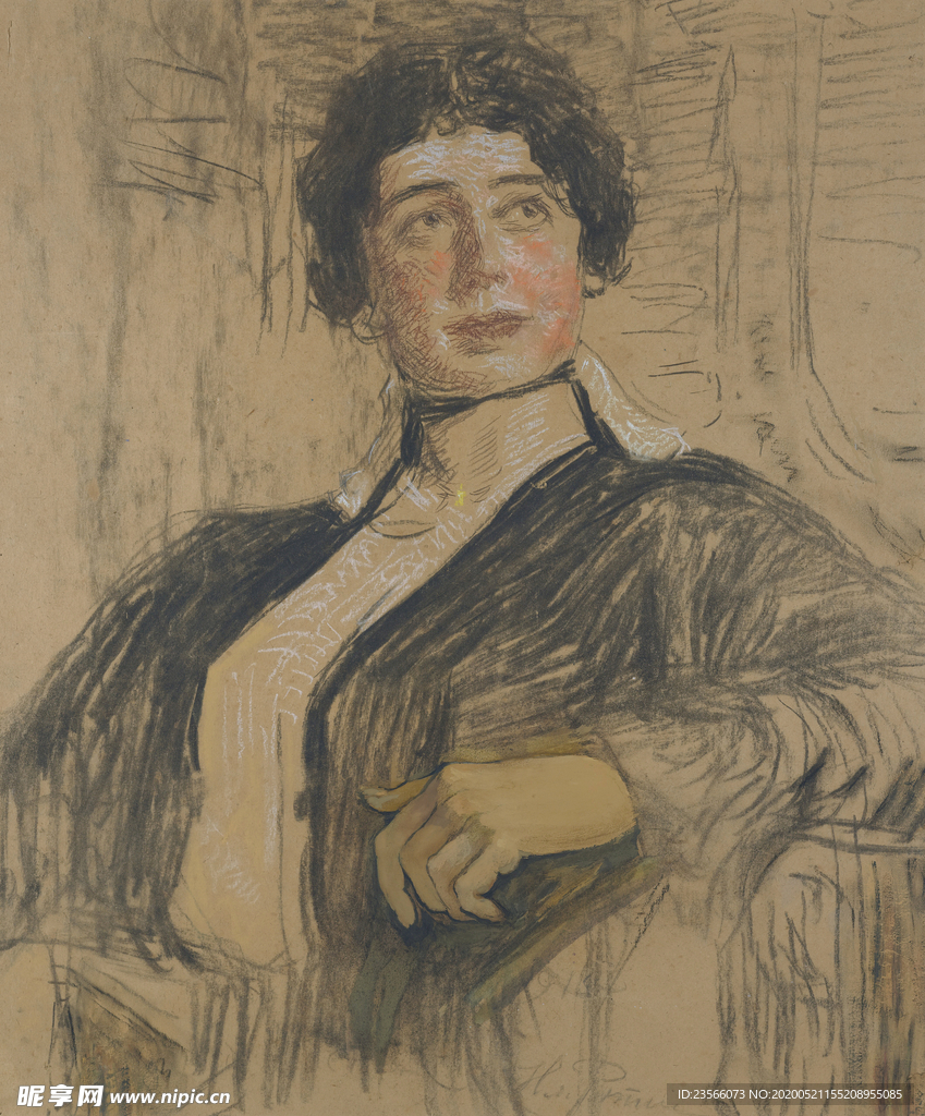 复古人物形象绘画